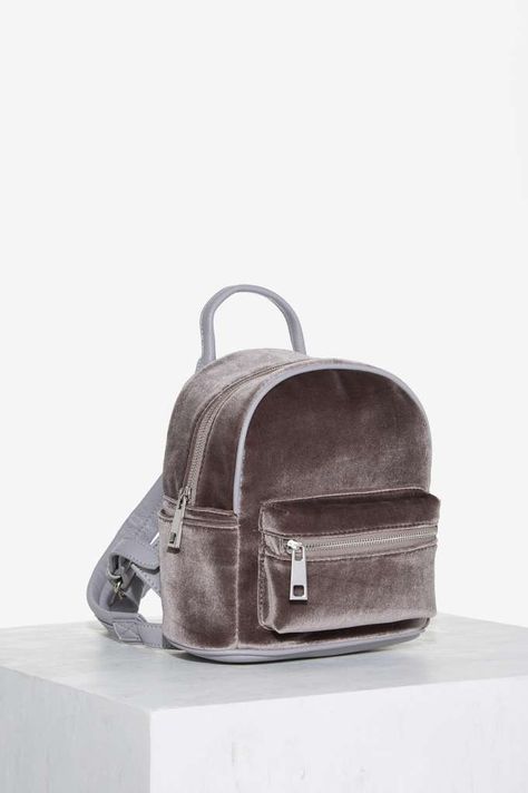 Margot Velvet Mini Backpack - Bags + Backpacks | Back In Stock Velvet Backpack, Fashionable Bags, Trendy Backpacks, Mini Backpacks, Crate Furniture, Body Chains, Best Handbags, Statement Necklaces, Cool Backpacks