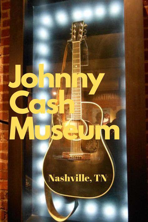 Johnny Cash was there at the birth of Rock & Roll. Even if you're not a fan of his music, his life story and that of his marriage to June Carter is well-worth a visit to the Johnny Cash Museum in Nashville, TN. #johnnycash #museum #nashville, #TBIN Nashville Museums, Johnny Cash Museum, Road Trip Playlist, June Carter, Walk The Line, Project Board, Music Themed, Johnny Cash, Life Story