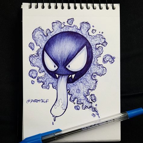 Blue Pen Doodles, Detailed Pen Art, Drawing With Blue Pen, Blue Pen Art, Blue Pen Drawing, Ballpen Drawing, Pokemon Painting, Ballpoint Pen Art, Pokemon Sketch