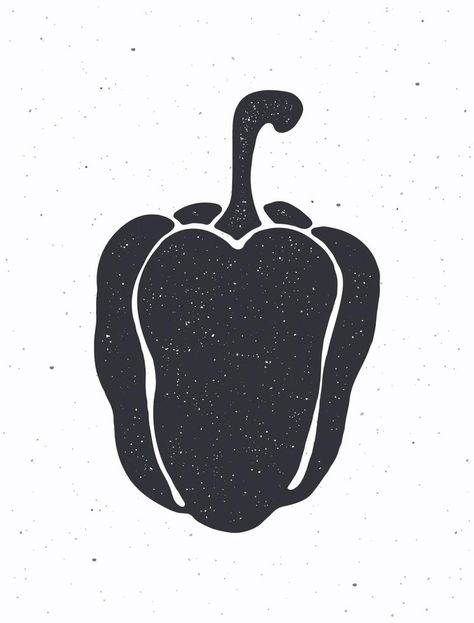 Bell pepper or paprika silhouette. Vector illustration. Ingredient for vegetable salad. Healthy vegetarian food Paprika Illustration, Healthy Vegetarian Food, Mandala Illustration, Salad Healthy, Food Vegetarian, Silhouette Illustration, Illustration Food, Vegetable Salad, Vegetarian Recipes Healthy