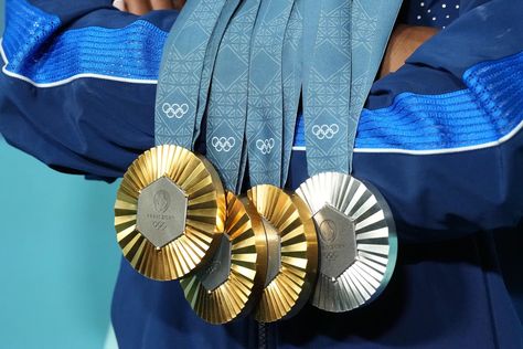 Olympics Gold Medal Prize Money | POPSUGAR Money Color Personality Test, Katie Ledecky, Medium Tv Show, Olympic Gold Medals, Olympic Medals, Olympic Athletes, Simone Biles, Technology Fashion, Tokyo Olympics