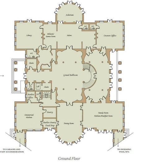 Mansion Plans, Castle Floor Plan, Building Types, Homes Of The Rich, Victorian House Plans, Modern Floor Plans, Surrey England, House Plans Mansion, Mansion Floor Plan