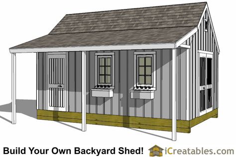 12x20 Shed Plans - Easy to Build Storage Shed Plans & Designs Shed Conversion Ideas, Garden Shed Plans, Small Shed, Diy Storage Shed Plans, Shed With Porch, Lean To Shed Plans, Wood Shed Plans, Lean To Shed, Large Sheds