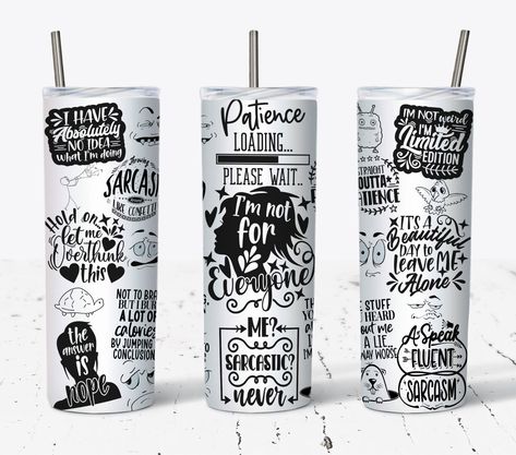 Tumbler Cups Ideas Sublimation, Black Tumbler Ideas Vinyl, Tumbler Quote Ideas, Funny Tumbler Cups Quotes, Funny Tumbler Ideas, Tumbler Prints, Menue Design, Rainbow Lips, Sarcastic Sayings