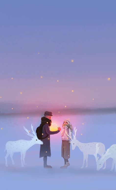 Winter Designs, Stock Design, Aesthetic Couple, Couple Illustration, Cute Couple Art, Christmas Couple, Couple Drawings, Dreamy Art, Couple Art