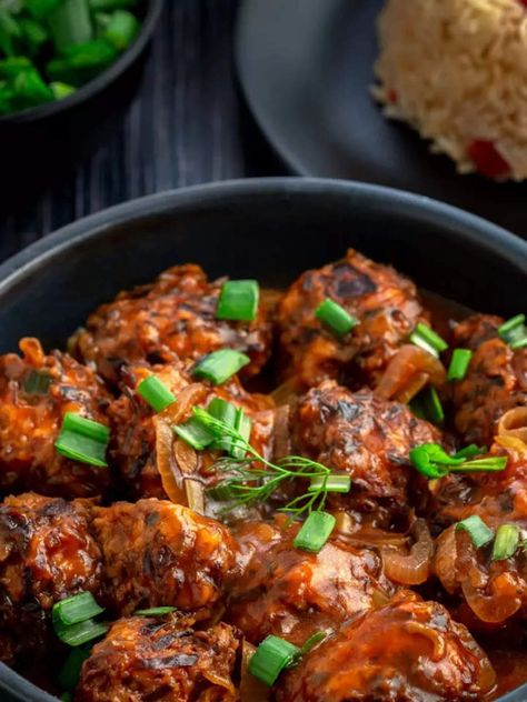 How to make Vegetable Manchurian Dry | Times of India Indian Spices List, Vegetable Manchurian, Spices List, Manchurian Dry, Deep Fried Cauliflower, Starter Dishes, Sciatic Nerve Pain Relief, Manchurian Recipe, Turmeric Milk