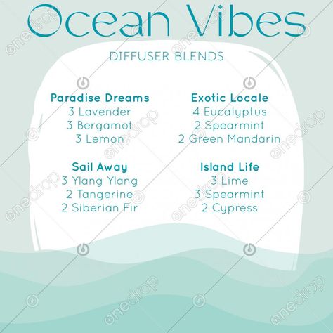 July Diffuser Blends, Ocean Diffuser Blends, August Diffuser Blends, Beach Diffuser Blends, Ocean Essential Oil Blend, Diffuser Blends Young Living, Summer Diffuser Blends, Doterra Diffuser, Doterra Diffuser Blends