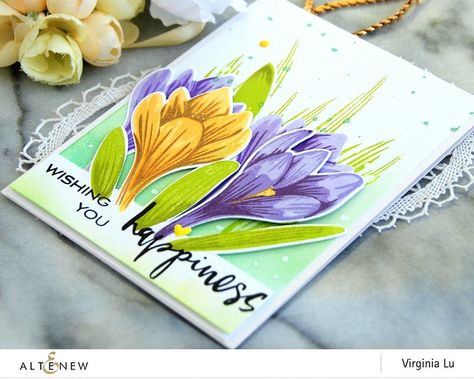 Yes, Virginia...: Altenew Build-A-Flower: Crocus Release Blog Hop + Giveaway