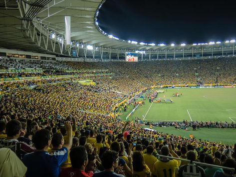 Brazilians football fans in new Maracana Stadium. Brazilian football fans Final , #ad, #Stadium, #Brazilian, #Final, #Maracana, #Brazilians #ad Football Fans In Stadium, Brazilian Football, Interest Board, Stadium Design, Sports Arena, Fitness Logo, Cup Final, Football Fans, Fifa