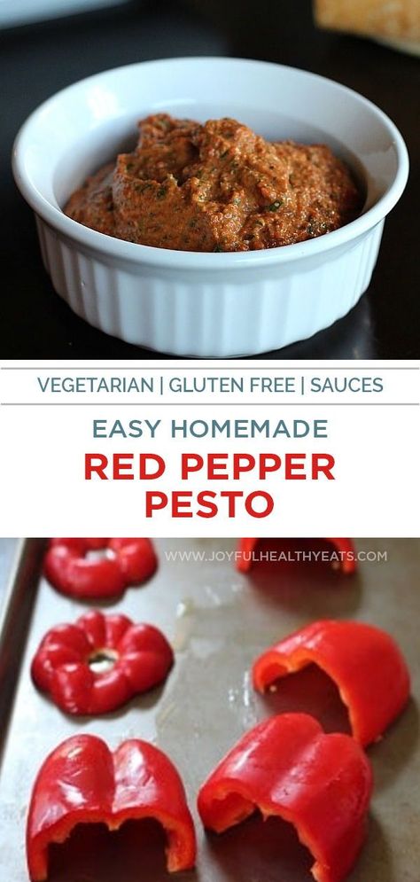 Roasted Red Pepper Pesto Recipes, Red Pepper Pesto Recipe, Easy Pesto Sauce, Red Pepper Sauce Recipe, Roasted Red Pepper Pesto, Red Pepper Pesto, Pesto Dishes, Pepper Pesto, Pesto Sauce Recipe