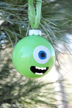 Dress your Christmas tree with a cute version of your favorite Monsters Inc. character—this Mike Wazowski ornament is looking to spread holiday cheer instead of collecting screams! Disney Ornaments Diy, Disney Decor Diy, Deco Disney, Minion Christmas, Disney Christmas Decorations, Disney Christmas Tree, Disney Christmas Ornaments, Disney Ornaments, Disney Decor