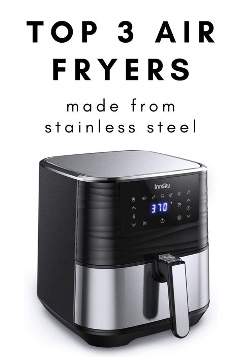 Stainless steel air fryer Stainless Steel Air Fryer, Air Fryers Reviews, Best Ice Cream Maker, Fryer Machine, Large Air Fryer, Air Fryer Review, Air Fryer Cooking Times, Cooking Products, Deep Fryers