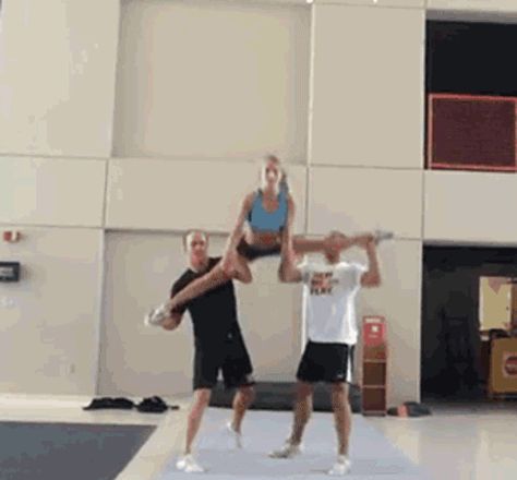 This girl proves that the highest of highs can come after the lowest of lows. | 13 Mighty Spirited Cheer Stunts Cool Cheer Stunts, Cheerleading Stunts, Cheer Leading, Cheerleading Stunt, Toe Touches, Cheer Shoes, Sports Meet, Cheer Stuff, Dance Stuff