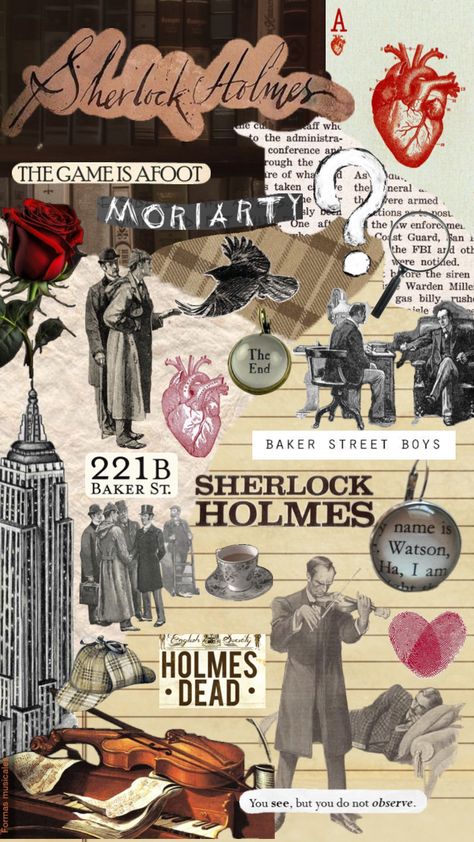 #sherlock #221bbakerst #literature Sherlock Holmes Wallpaper, Sherlock Holmes Funny, Agenda Vintage, Sherlock Comic, Elementary Sherlock, Sherlock Wallpaper, Dark Academia Cottagecore, Book Cover Page, Cottagecore Dark