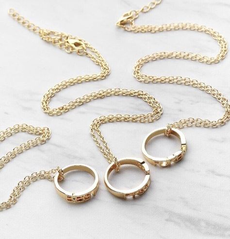 Set Of 3 Gold Necklaces - Trio / Triplets / Best Friends  - Gift Boxed  | eBay Best Friend Rings, Trio Necklace, Three Necklaces, Friend Rings, Sister Jewelry, Best Friend Jewelry, Birthday Gifts For Best Friend, Friend Necklaces, Gold Necklaces