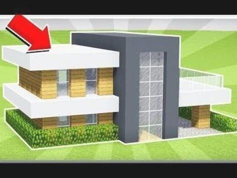 MINECRAFT: HOW TO BUILD A SMALL MODERN HOUSE TUTORIAL (#16) Minecraft Modern Mansion, Modern Minecraft, Modern Minecraft Houses, Minecraft Download, Small Modern House, House Tutorial, Minecraft Things, Minecraft Houses Blueprints, Minecraft Servers