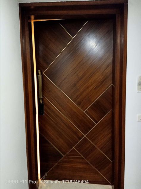 Door Designs by Interior Designer SAMS DESIGNS, Delhi | Kolo Flush Doors Design Modern, Design For House, House Front Door Design, Flush Door Design, Gate Designs Modern, House Main Door Design, Door Design Photos, Single Door Design, Main Entrance Door Design