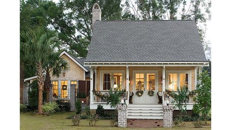 Port Royal Coastal Cottage, Plan #1414 Southern Cottage House Plans, Coastal Cottage House Plans, Craftsman Bungalow Exterior, Small Cottage House Plans, House Plans With Pictures, Southern Cottage, Allison Ramsey, Southern Living House Plans, Small Cottage Homes