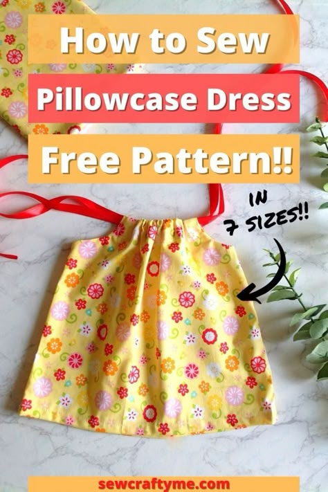 Pillowcase Dress Pattern, Toddler Dress Patterns, Sundress Pattern, Dress Tutorial, Summer Dress Patterns, Dress Patterns Free, Pillow Dress, Dress Tutorials, Baby Sewing Patterns