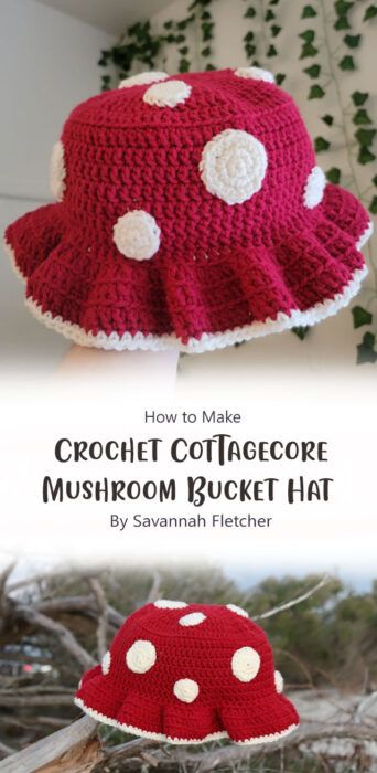 Magical Mushroom Hat: Free Crochet Pattern & Tutorial Ideas - Carolinamontoni.com Crochet Mushroom Pattern Free Tutorials, Mushroom Bucket Hat Crochet Pattern, Crochet Small Top Hat Free Pattern, Mushroom Bucket Hat Crochet Pattern Free, Large Mushroom Crochet Pattern Free, Mushroom Frog Crochet, Crocheted Mushroom Hat, Mushroom Crochet Hat Pattern Free, Big Mushroom Crochet Pattern