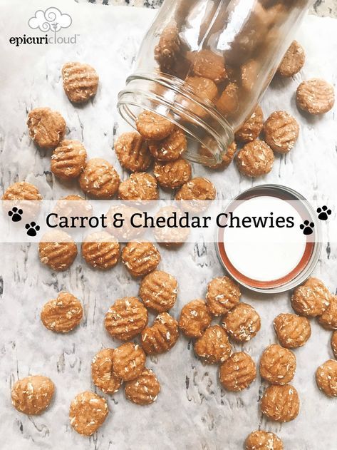 Chewy Dog Treat Recipes, Homemade Treats For Dogs Recipes, Dog Treats With Carrots, Long Lasting Dog Treats Homemade, Carrot Dog Treats, Homemade Dog Cookies, Homemade Pet Treats, Dogs Treats, Doggy Treats