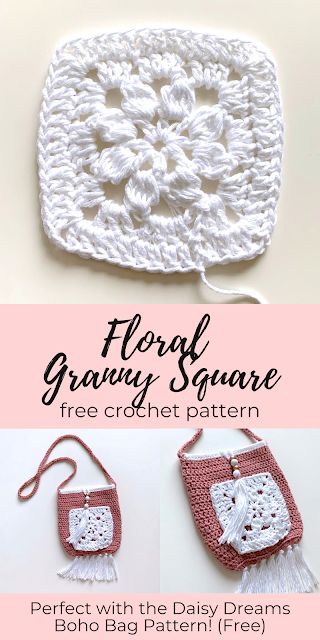 Flower Granny Square Lace, Crochet Granny Square Washcloth Free Pattern, Small Flower Granny Square, Crocheted Squares Pattern, 5 Inch Granny Square Crochet, Monochrome Granny Square, Floral Granny Square Crochet Pattern, 6 Inch Granny Squares Free Pattern, Granny Square Designs Free