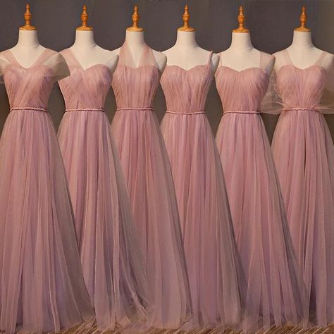 Blush Pink Maid Of Honor Dress, Pink Made Of Honor Dress, Indian Wedding Cards Handmade, Principal Sponsors Gown, Wedding Entourage Gowns, Braids Maid Dresses, Entourage Gowns, Bridesmaids Gown, Wedding Korea