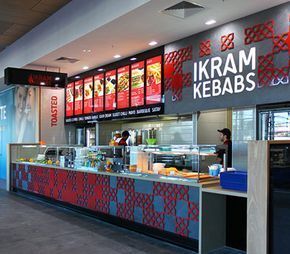 Kebab Shop, Fastfood Restaurant, Food Court Design, Australia Interior, Restaurant Signage, Turkish Restaurant, Fast Food Places, Doner Kebab, Kiosk Design