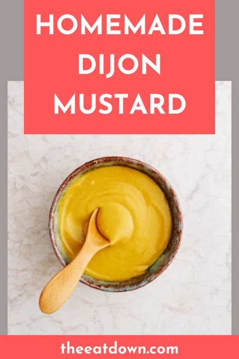 Mustard From Scratch, Homemade Dijon Mustard, Dijon Mustard Recipe, Making Mustard, Make Mustard, Homemade Mustard, Zesty Salad, Mustard Dip, Mustard Recipe