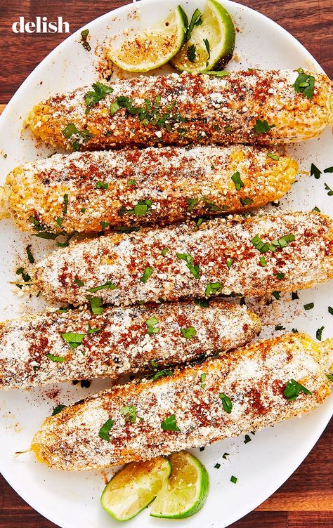 Corn Elote Recipe, Elote Recipe, Mexican Street Corn Recipe, Street Corn Recipe, Mexican Side Dishes, Corn Chicken, Side Items, Mexican Street Corn Salad, Bbq Menu