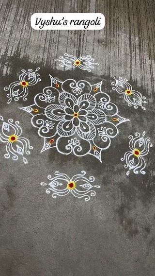 Gurubar Jhoti, Small Free Hand Rangoli, Simple Art Designs, Daily Muggulu, Simple Rangoli Designs, Ring Tattoo, Easy Rangoli Designs Videos, Very Easy Rangoli Designs, Pinterest Download