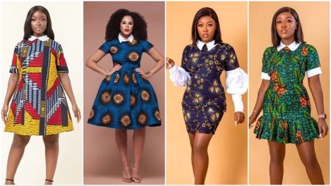 Nigerian Attire, White Collar Dress, Ankara Outfits, Ankara Dress Styles, Trendy Spring Outfits, Dresses For Ladies, African Dresses Modern, Sophisticated Outfits, African Fashion Modern