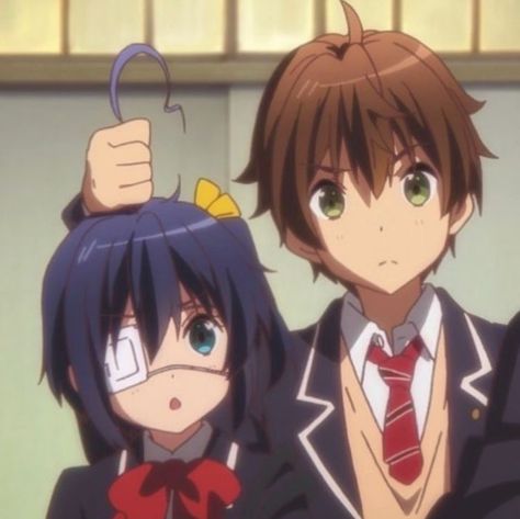 Love Chunibyo And Other Delusions Pfp, Rikka Takanashi And Yuuta, Rika And Yuta Matching Pfps, Yuuta And Rika, Rika X Yuuta, Rikka And Yuuta, Love Chunibyo, Korean Couple Photoshoot, Cute Anime Profile Pictures