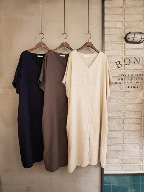 ac796a52db3f16bbdb6557d3d89d1c5adesc42121193ri Loose Fit Dress, Cotton Linen Dresses, Loose Fitting Dresses, Super Cute Dresses, Organic Linens, Vest Fashion, Fit Dress, Linen Women, Linen Clothes