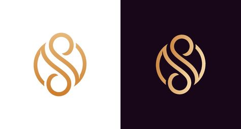 Ss Logo Design Style, Ss Monogram Logo, Circular Logo Design, Ss Monogram, Logo Circular, Logo Monogramme, S Logo Design, Inspiration Logo Design, Wedding Logo Design