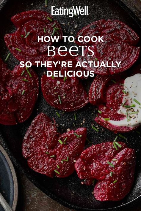 The key to cooking beets and really enjoying them is finding a way to prepare them that makes you appreciate these deliciously complex vegetables. Here, we'll show you how to cook beets and work them into recipes so you'll actually enjoy them. #cookingbasics #healthycooking #howtocook #howtocookhealthy #cookingideas #healthyrecipes Beet Recipes Healthy, Cooking Beets, Solar Oven, Fresh Beets, Beet Recipes, Roasted Beets, Cooking Basics, Veggie Side Dishes, Veggie Dishes