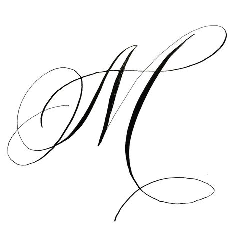 69 Likes, 3 Comments - MARISA JACKSON | MarisaMade (@marisa_made) on Instagram: “Letter M, inked and sketched! . . . #marisamade #marisamadecalligraphy #abcs_m…” Letter M Tattoos, Calligraphy M, M Tattoos, Copperplate Calligraphy, Stencil Printing, Hand Lettering Fonts, Cursive Handwriting, Calligraphy Handwriting, Lettering Alphabet Fonts