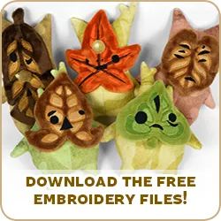 Free Pattern Friday! Korok Plush – Sew Desu Ne? Korok Plush, Spoonflower Fabric Prints, Choly Knight, Zelda Pattern, The Wind Waker, Zelda Cosplay, Cute Forest, Handmade Stuffed Animals, August Birthday