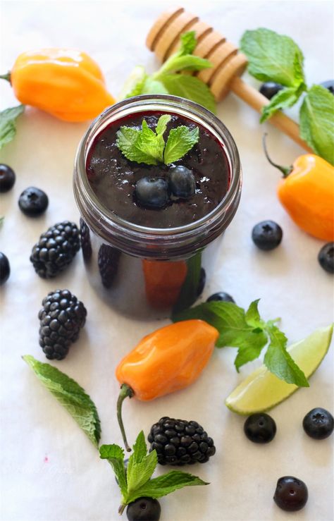 Blackberry Habanero Jam, Charcuterie Board Sauces, Habenero Jelly, Habanero Jelly Recipe, Habanero Jam, Nectarine Jam, Habanero Recipes, Habanero Jelly, Jam And Jelly Recipes