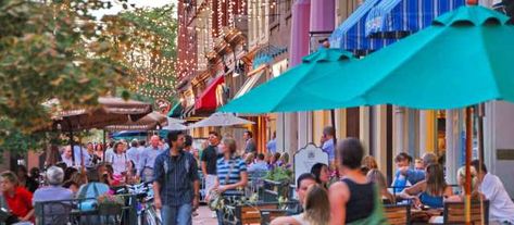 larimer-square-outdoor-dining-dusk Larimer Square Denver, Denver Shopping, Denver Neighborhoods, Visit Denver, Denver International Airport, Places To Live, Downtown Denver, Backyard Inspo, Union Station