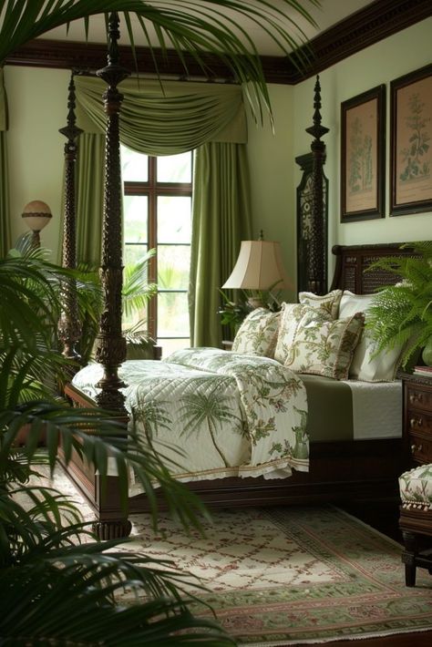 29 Tropical Bedrooms That Will Transport You to a Serene Paradise 24 Tropical British Colonial Bedroom, British Colonial Bedroom Decor, Tropical Bedroom Furniture, British Colonial Style Bedroom, Tropical British Colonial Interiors, British West Indies Decor, British Colonial Interior Design, British Colonial Bedroom, Colonial Style Bedroom