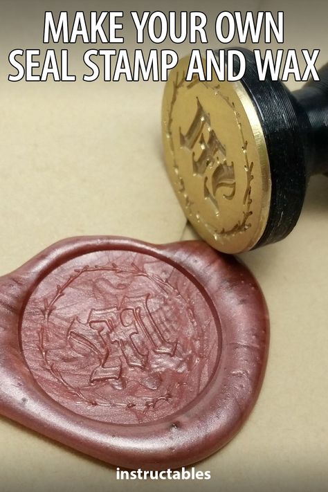 JGJMatt shares how to make your own seal stamp and how to incorporate hot glue into your wax seal. #Instructables #upcycle #wiriting #3Dprint #Tinkercad Hot Glue Seals, Wax Seals Diy, Cnc Machine Projects, Types Of Wax, Diy Wax, Old Candles, Candle Types, Making Stuff, Etsy Ideas