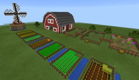 Minecraft Barn Farm and Windmill and Fence Minecraft Pinterest, Blossom Minecraft, Minecraft Farm House, Pfp Minecraft, Minecraft Farms, Minecraft Pfp, Minecraft Barn, Village Minecraft, Villa Minecraft