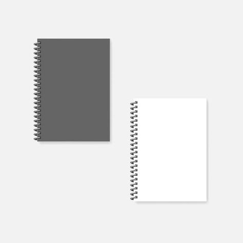 Mockup Creator, White Page, A4 Notebook, Planning Inspiration, Wire Binding, White Pages, A5 Notebook, Cover Gray, Digital Planning