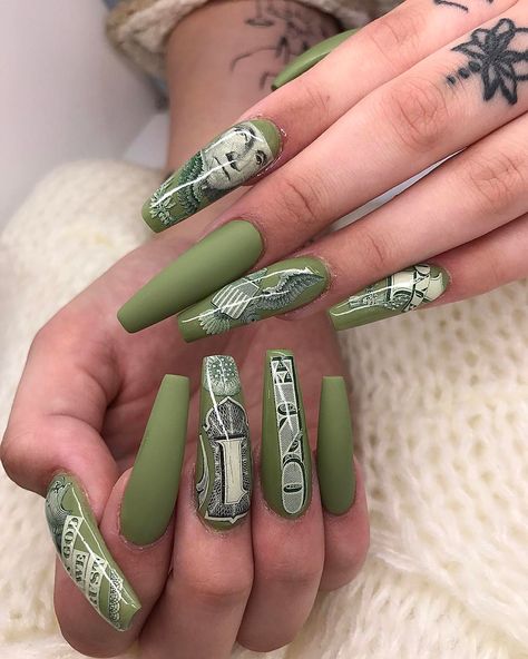 Got my mind on my money &i got my money on my nails || real money talks 💸💸💸 #jadetangtheartist #blackfilenails #blackfile Photo credit:… Coffin Nails Long, Nail Swag, Benjamin Franklin, Nail Designs Spring, Coffin Nails Designs, Bling Nails, Pretty Acrylic Nails, Dope Nails, Nail Arts