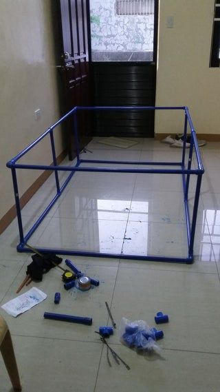 Affordable DIY PVC Playpen : 6 Steps (with Pictures) - Instructables Ferret Playpen, Diy Playpen, Diy Ball Pit, Toddler Play Area, Playpen Baby, Baby Play Areas, Puppy Playpen, Puppy Diy, Puppy Room