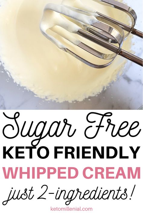 Whipping Cream Recipe, Quick Keto Dessert, Sugar Free Whipped Cream, Keto Whipped Cream, Whipped Cream Desserts, Homemade Whipped Cream Recipe, Whipped Cream Recipe, Recipes With Whipping Cream, Sugar Free Low Carb