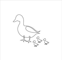 Mama Duck Tattoo, Mom Duck And Ducklings Tattoo, Mother Duck And Ducklings Tattoo, Cartoon Duck Tattoo, Mama Duck And Ducklings Tattoo, Duckling Tattoos, Duckling Tattoo, Duck Tattoo Ideas, Duck Stencil