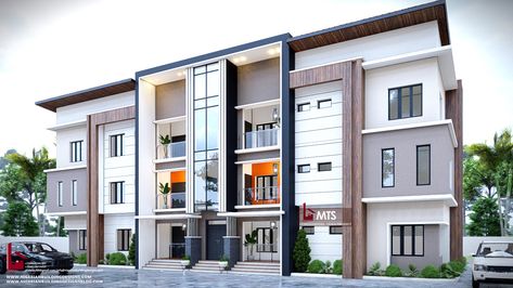 Apparment Buildings Design, Block Of Flats Modern, 3 Storey Apartment Building Design, Apparment Plan, Kitchen Veranda, Commercial Elevation, Building Design Plan, Hotel Floor Plan, Architecture Facade