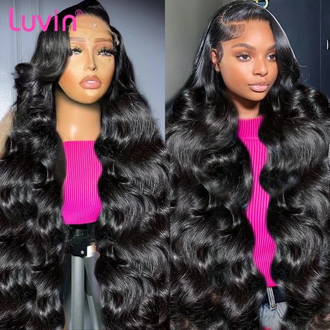 Luvin 250% Body Wave 13x6 Lace Frontal Wigs 30 40Inch Brazilian Remy 5x5 Closure Glueless Wig Human Hair Ready To Wear For Women 231024 Lace Frontal Wigs, Glueless Wig, Wig Human Hair, Lace Frontal Wig, Frontal Wigs, Body Wave, Lace Frontal, Human Hair Wigs, Lace Wigs